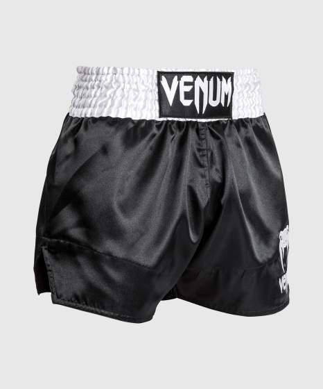 Venum Muay Thai Shorts Classic, Schwarz-Weiß 3