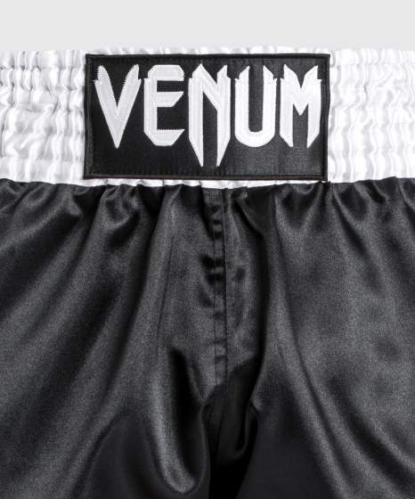Venum Muay Thai Shorts Classic, Schwarz-Weiß 5