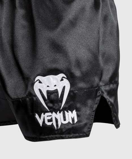 Venum Muay Thai Shorts Classic, Schwarz-Weiß 6