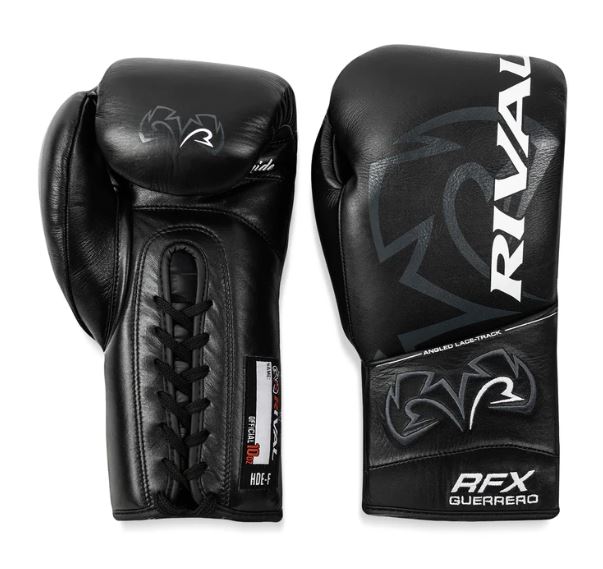 Rival Boxhandschuhe RFX-Guerrero Pro Fight HDE-F mit Schnürung, Schwarz