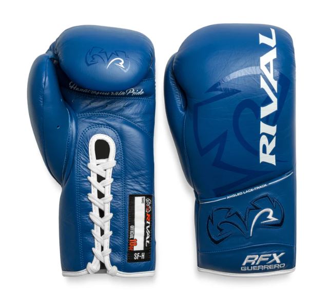 Rival Boxhandschuhe RFX-Guerrero Pro Fight SF-H mit Schnürung, Blau