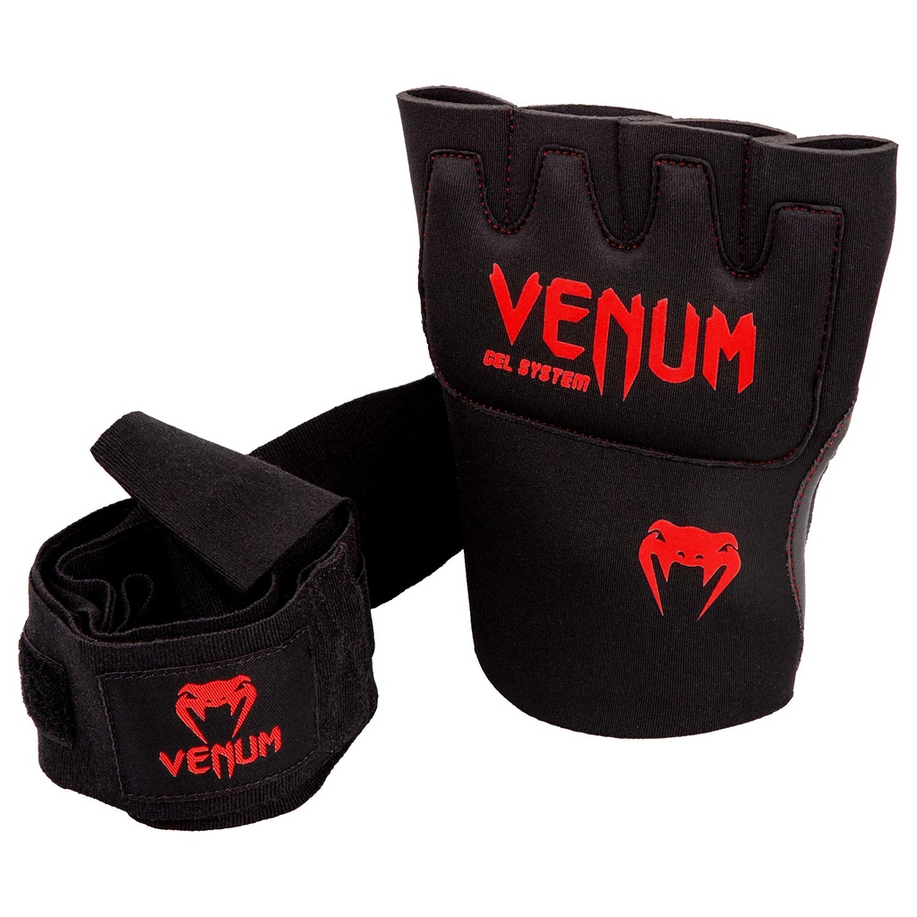 Venum Innenhandschuhe Kontact Gel, Schwarz-Rot