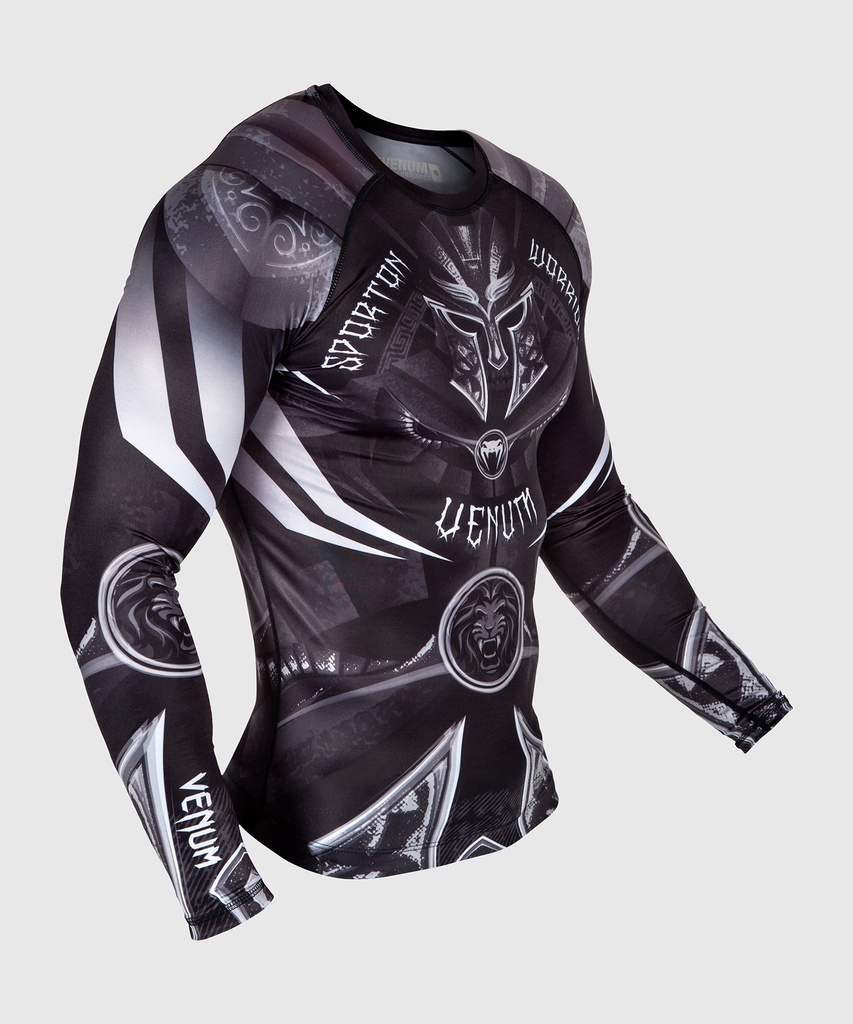 Venum Gladiator 3.0 Rash Guard, lange Ärmel Schwarz-Weiß 3
