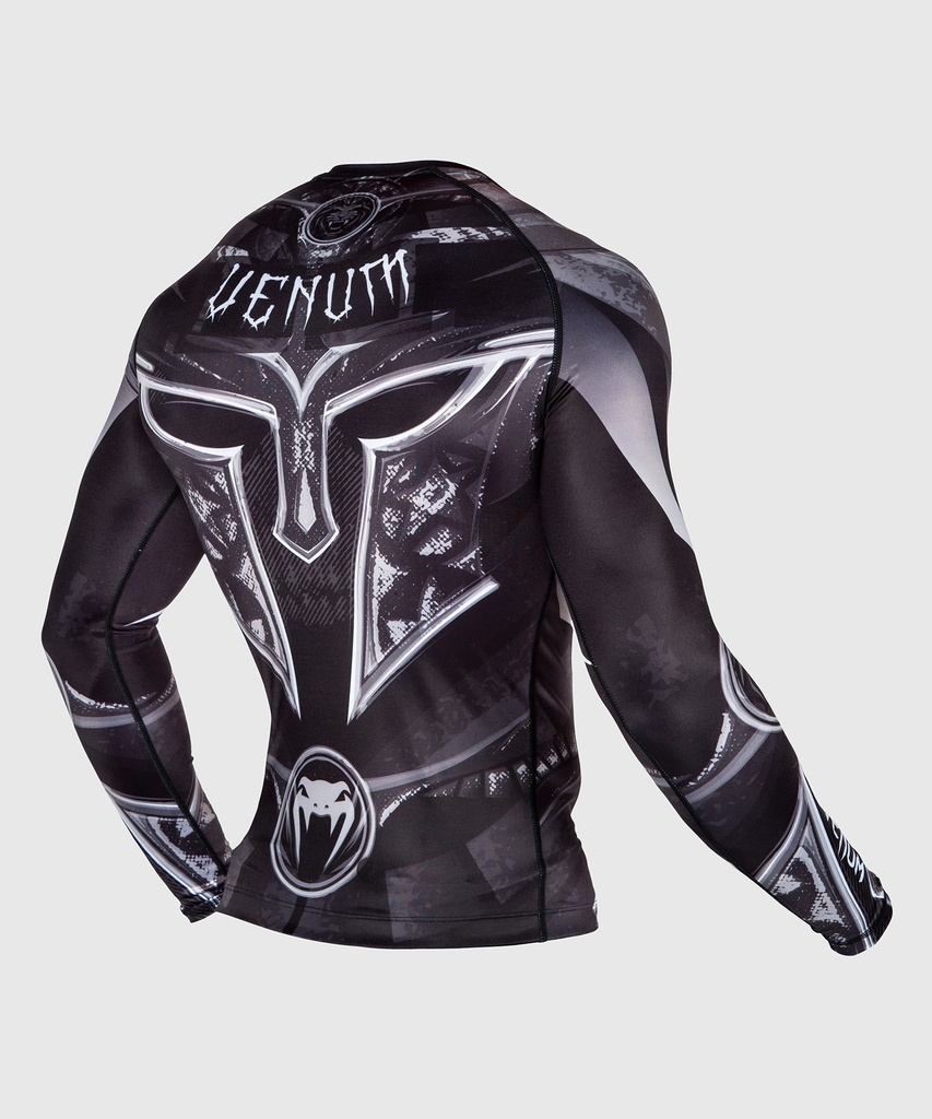 Venum Gladiator 3.0 Rash Guard, lange Ärmel Schwarz-Weiß 5