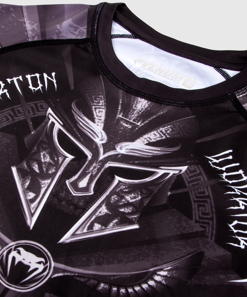 Venum Gladiator 3.0 Rash Guard, lange Ärmel Schwarz-Weiß 7