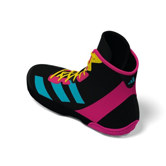 adidas Ringerschuhe Adizero, Schwarz-Pink-Gelb 6