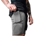 RDX Fight Shorts T15 2-in-1, Schwarz-Grau