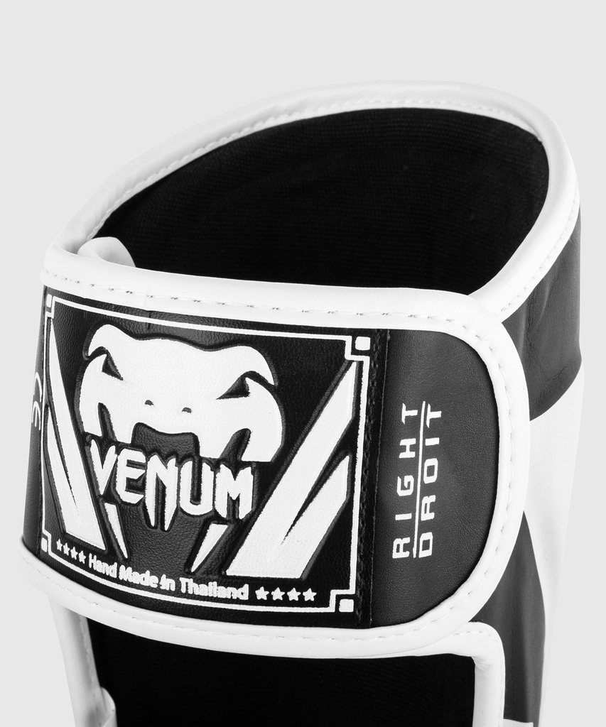 Venum Schienbeinschoner Elite, Schwarz-Weiß