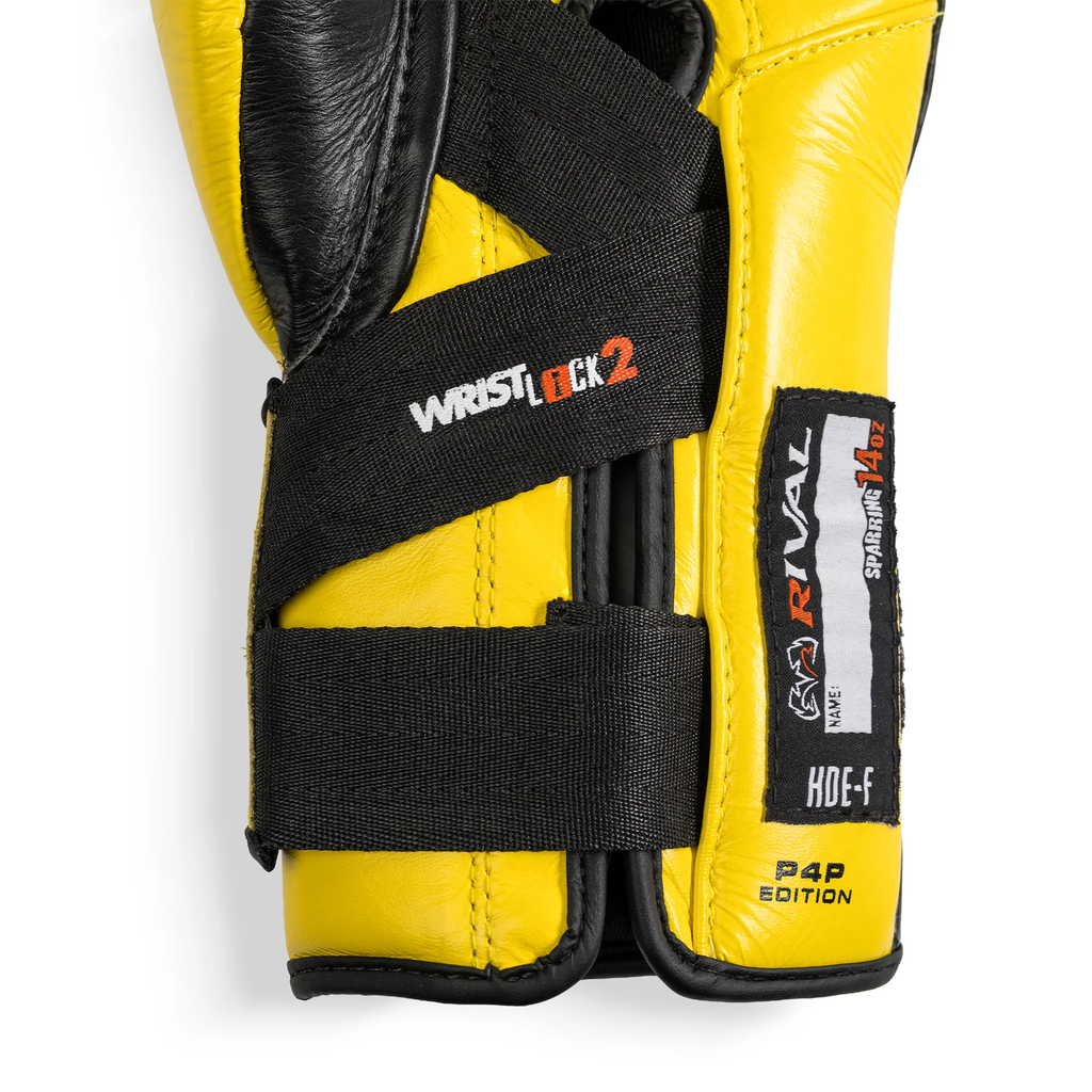Rival Boxhandschuhe RFX-Guerrero V Sparring P4P Edition, Schwarz-Gelb