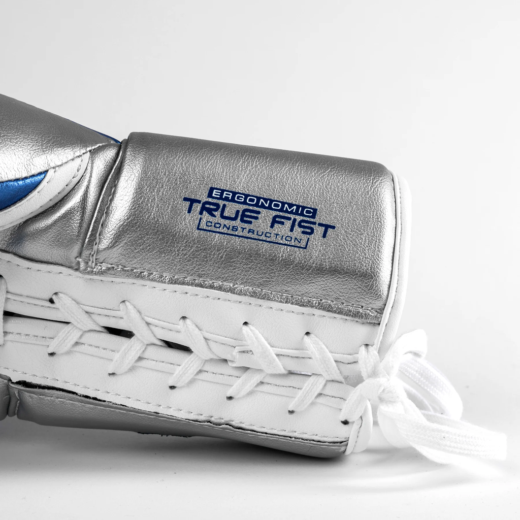 Rival Boxhandschuhe RS100 Professional Sparring mit Schnürung, Blau-Silber