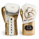 Rival Boxhandschuhe RS100 Professional Sparring mit Schnürung, Weiß-Gold