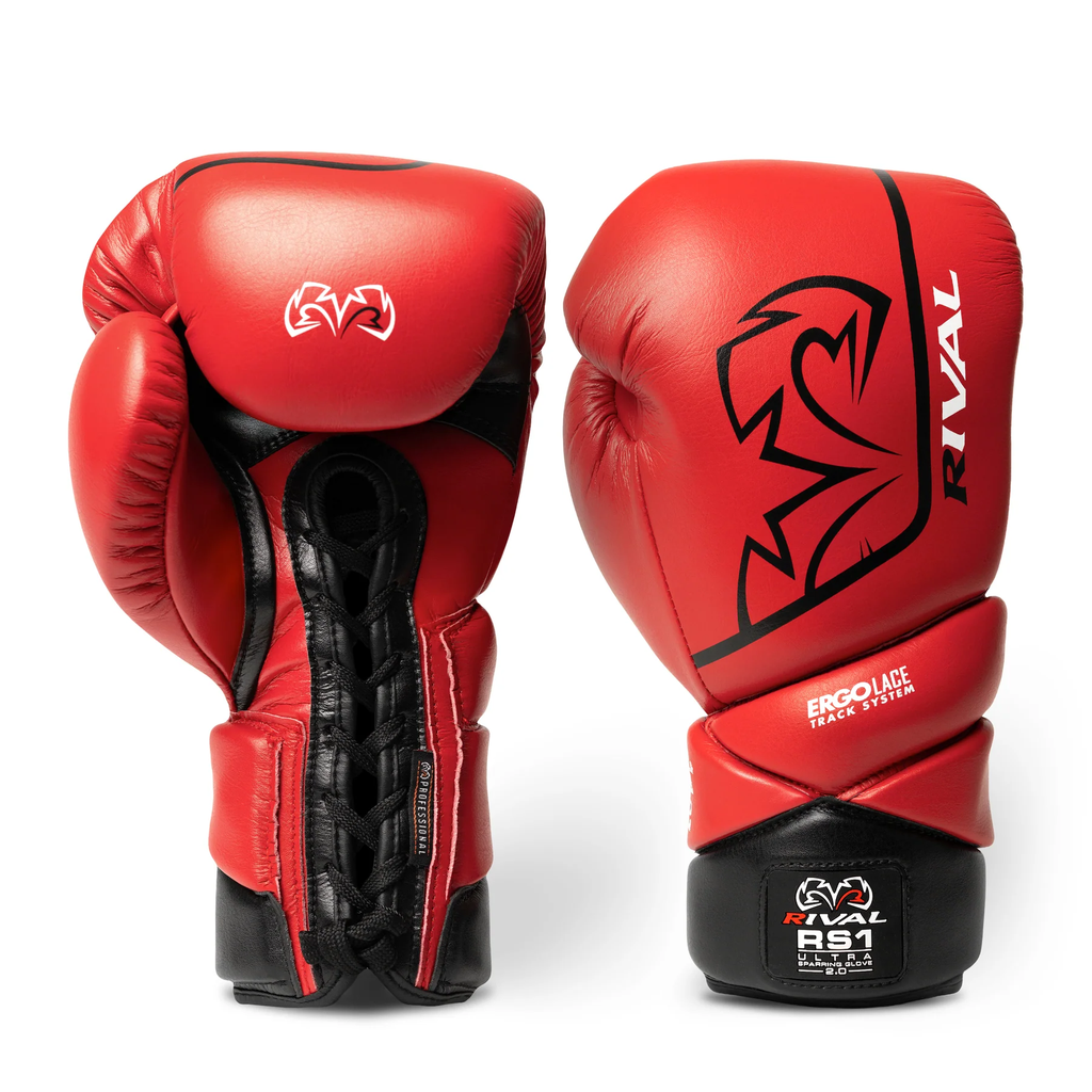 Rival Boxhandschuhe RS1 Ultra Sparring 2.0 mit Schnürung, Rot