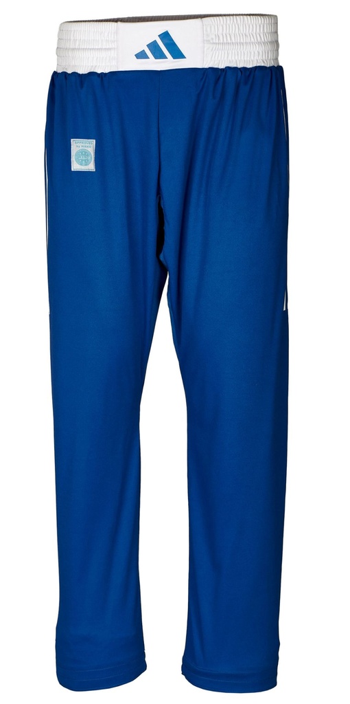 adidas Kickboxhose WAKO, Blau-Weiß 3
