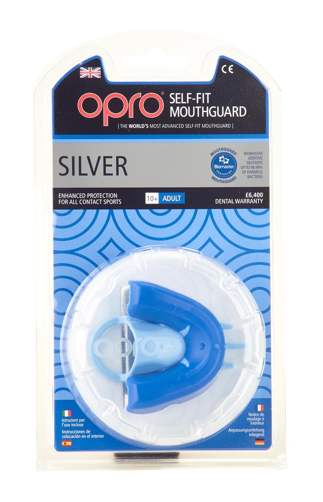 Opro Mundschutz Silver Junior, Blau 2