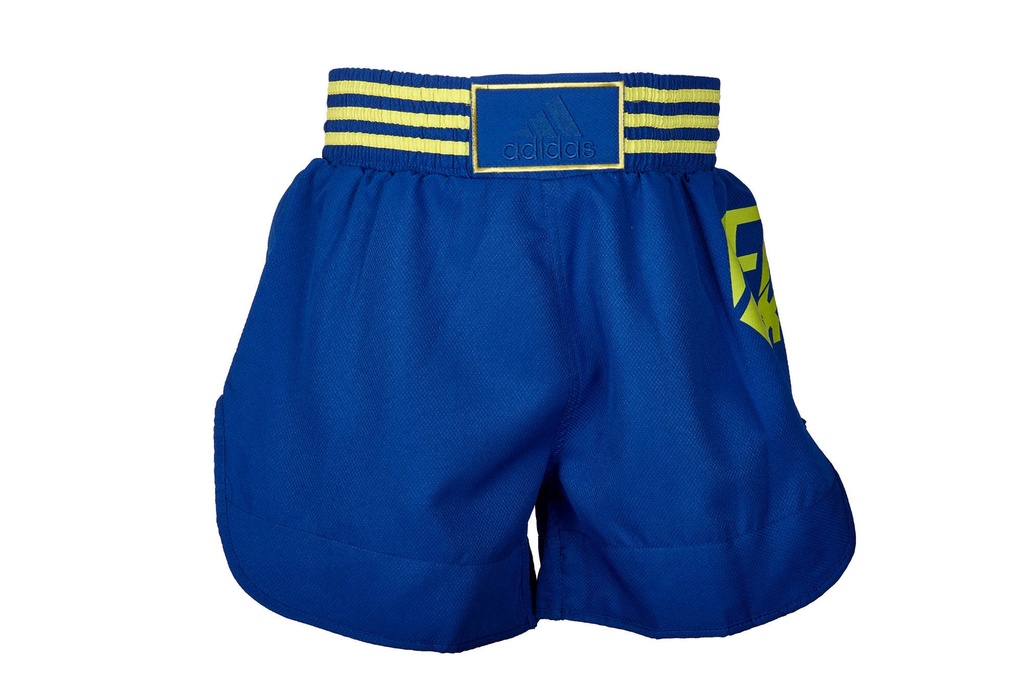adidas Shorts Kickboxing B02, Blau-Gelb 3