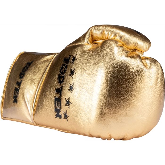 Top Ten Boxhandschuhe Pro MX Fight mit Schnürung, Gold 2
