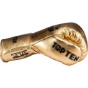 Top Ten Boxhandschuhe Pro MX Fight mit Schnürung, Gold 4