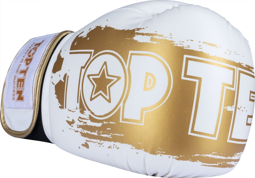 Top Ten Boxhandschuhe Golden Star, Weiß-Gold