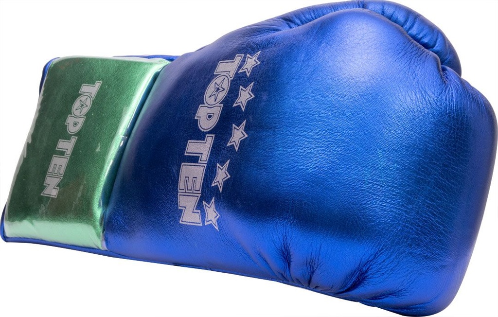 Top Ten Boxhandschuhe Pro MX Fight mit Schnürung, Blau