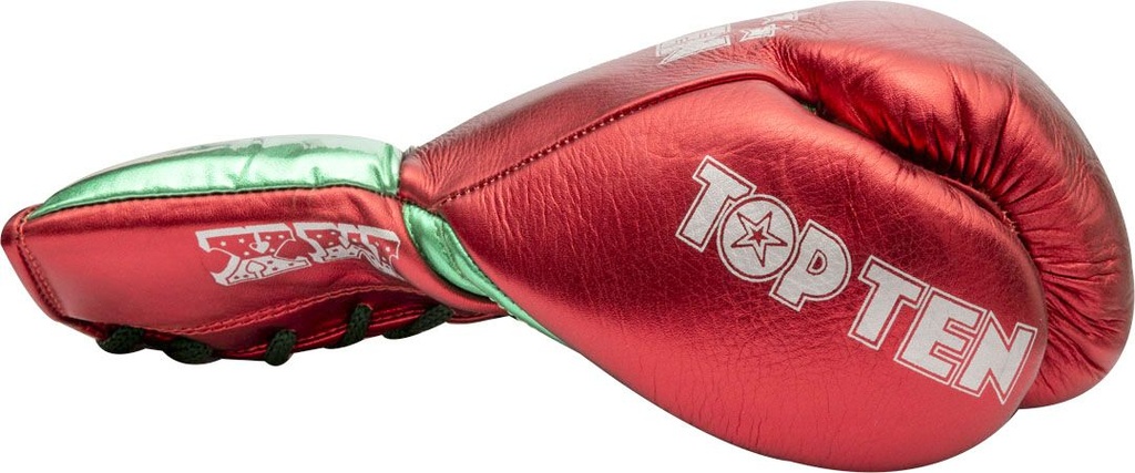 Top Ten Boxhandschuhe Pro MX Fight mit Schnürung, Rot 2