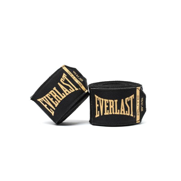 Everlast Boxbandagen Elite 4,5m Halbelastisch, Schwarz 2