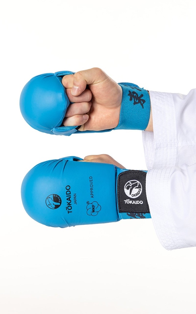 Tokaido Faustschutz Karate Kanji WKF, Blau