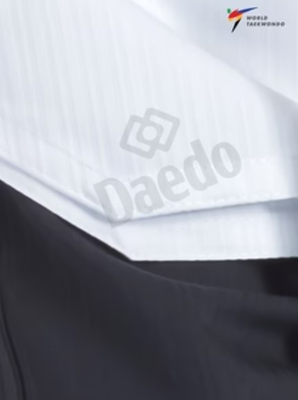 Daedo Taekwondo Poomsae Anzug Dan Herren, Weiß-Schwarz