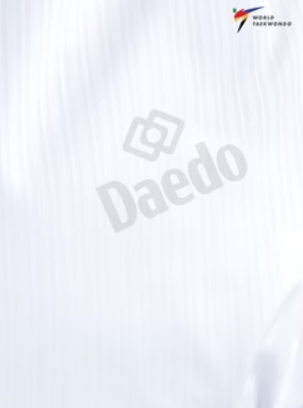 Daedo Taekwondo Poomsae Anzug Dan Herren, Weiß-Schwarz