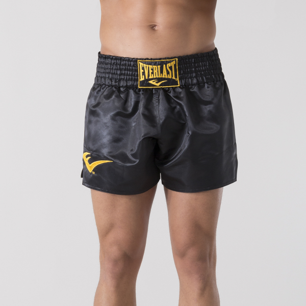 Everlast Muay Thai Shorts, Schwarz-Gold 2