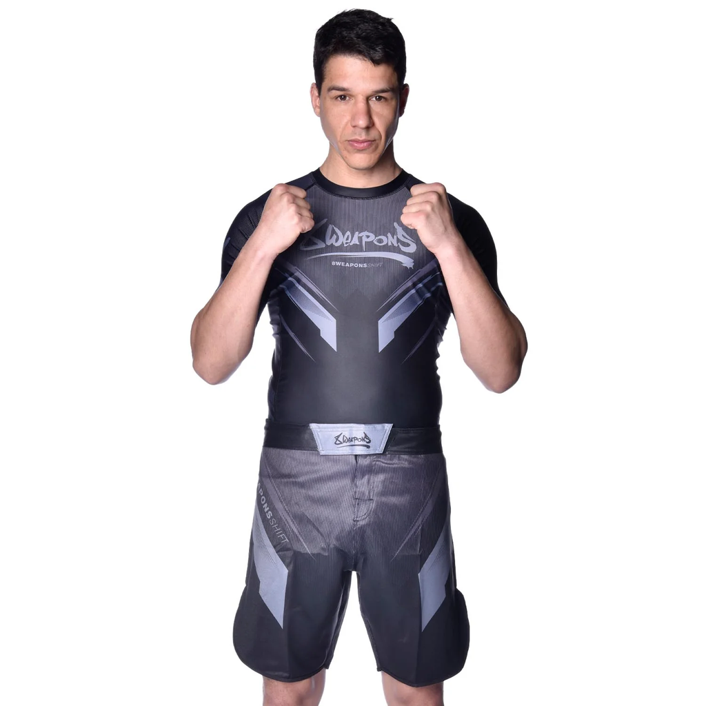 8Weapons Fight Shorts Shift, Schwarz-Matt