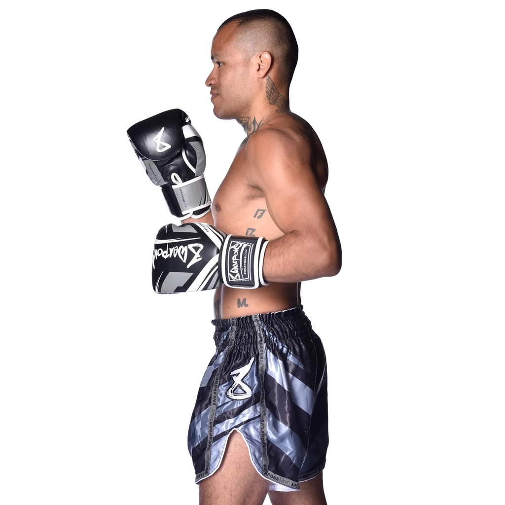 8Weapons Muay Thai Shorts Shift, Schwarz 5
