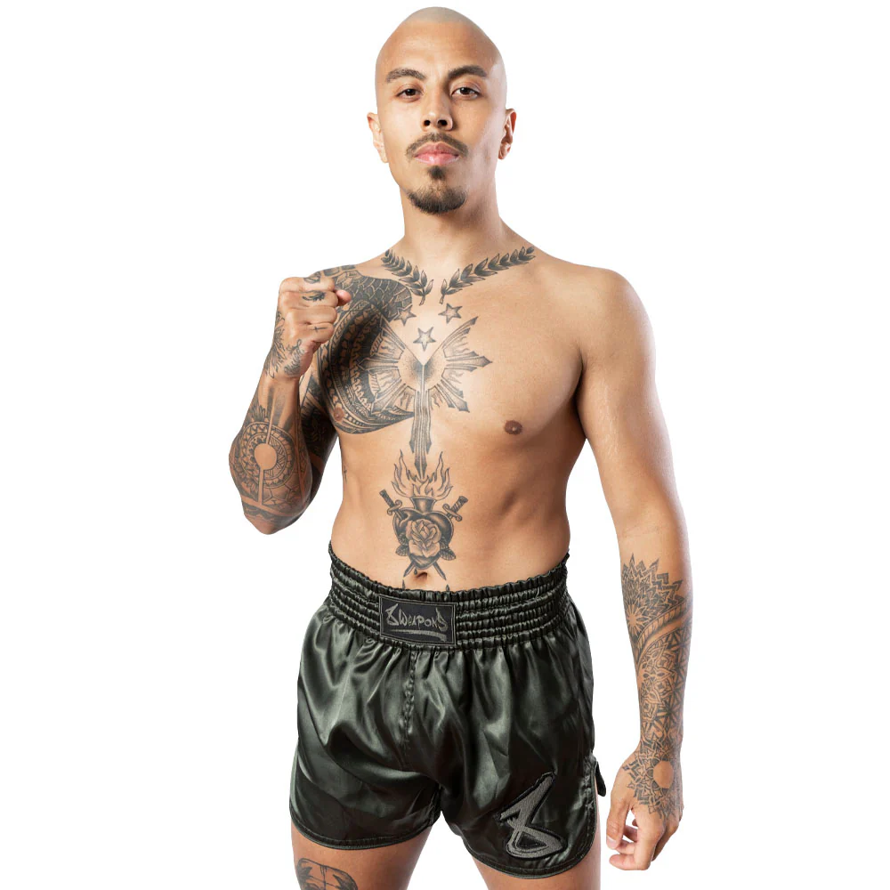 8Weapons Muay Thai Shorts Strike, Olive 3
