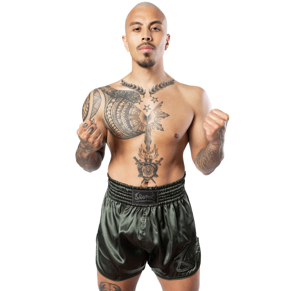 8Weapons Muay Thai Shorts Strike, Olive 4