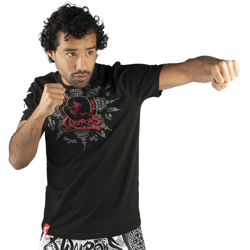 8Weapons Muay Thai T-Shirt Eight Ways Yant, Schwarz 5