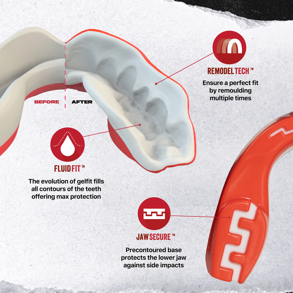 Safejawz Mundschutz Extro Serie Viper, Rot