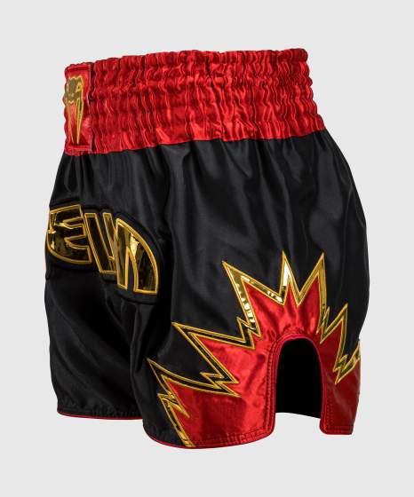 Venum Muay Thai Shorts Inferno, Schwarz-Rot-Gold 2