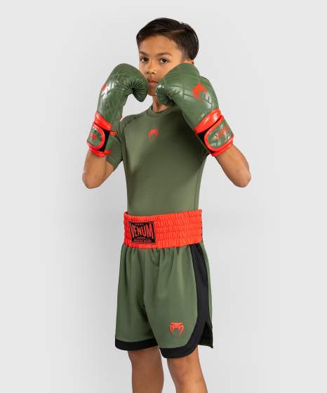 Venum Boxhose Classic Kids, Khaki-Orange 4