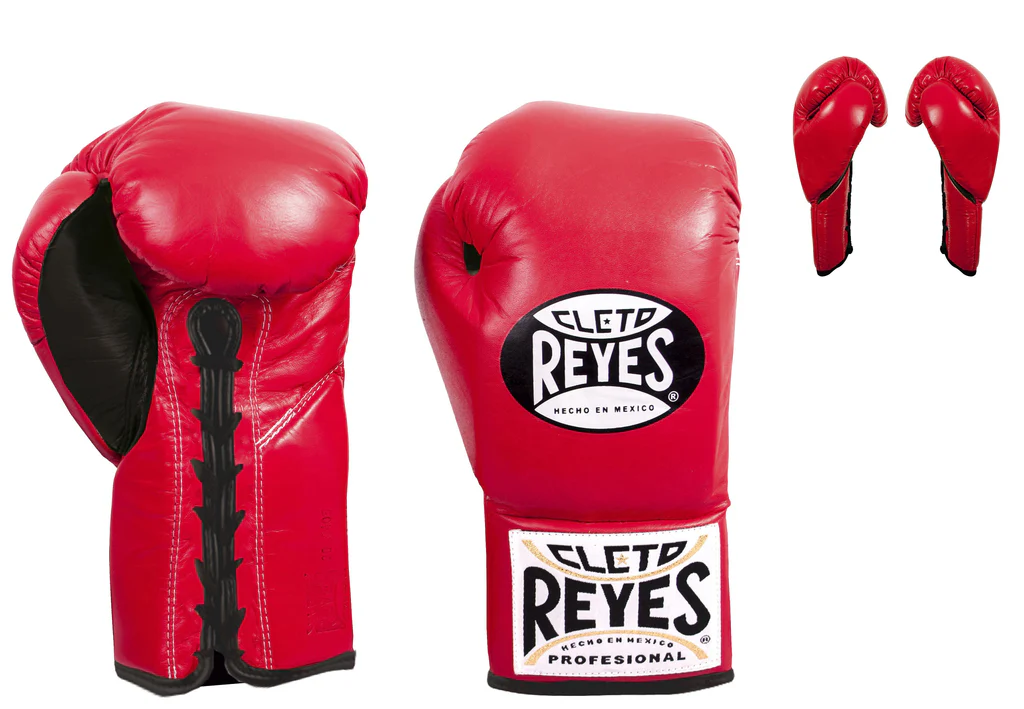 Cleto Reyes Boxhandschuhe Professional Fight mit Schnürung, Rot