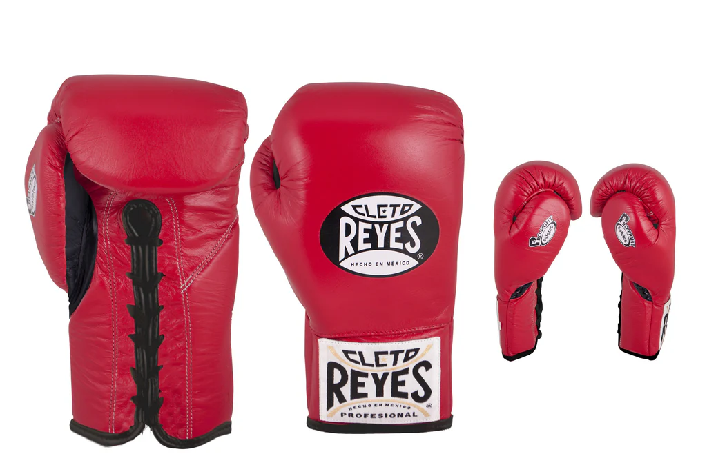 Cleto Reyes Boxhandschuhe Profight Safetec mit Schnürung, Rot 2