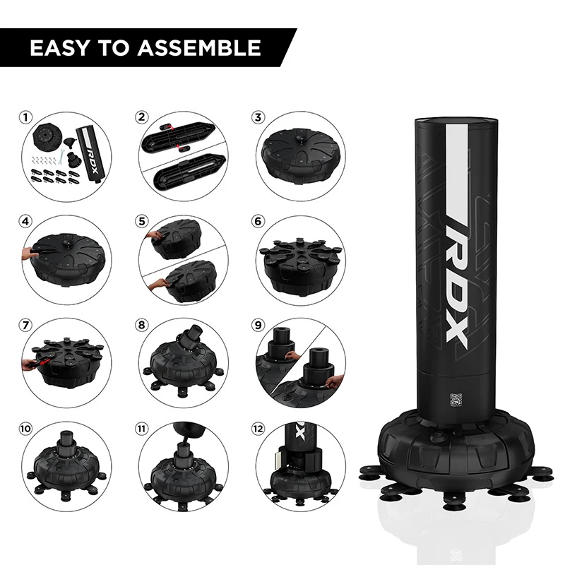 RDX Standboxsack F6 Kara 180x32cm, Schwarz-Weiß 2