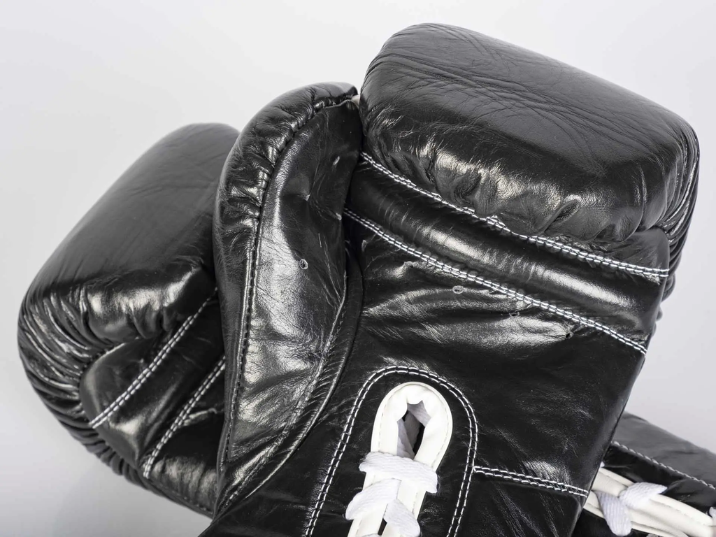 Paffen Sport Boxhandschuhe Pro Classic Fight mit Schnürung, Schwarz 2
