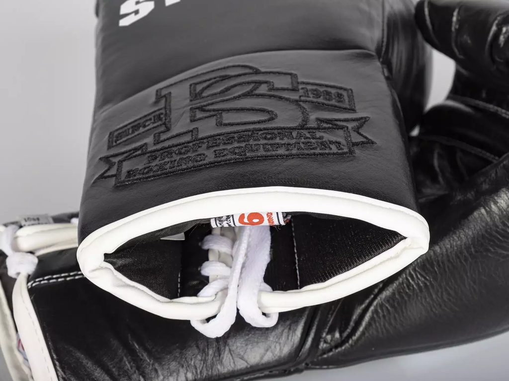 Paffen Sport Boxhandschuhe Pro Classic Fight mit Schnürung, Schwarz