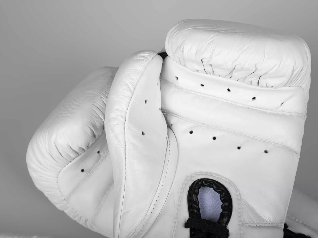 Paffen Sport Boxhandschuhe Pro Classic Fight mit Schnürung, Weiß 3