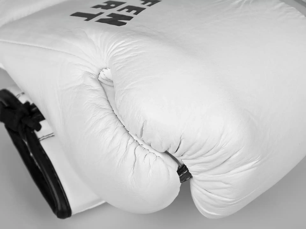 Paffen Sport Boxhandschuhe Pro Classic Fight mit Schnürung, Weiß 4