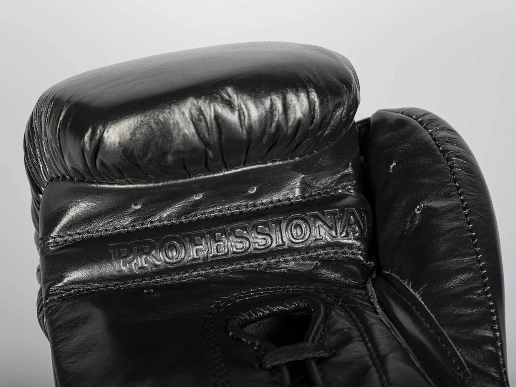 Paffen Sport Boxhandschuhe Pro Mexican Sparring mit Schnürung, Schwarz