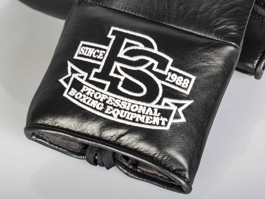 Paffen Sport Boxhandschuhe Pro Mexican Sparring mit Schnürung, Schwarz