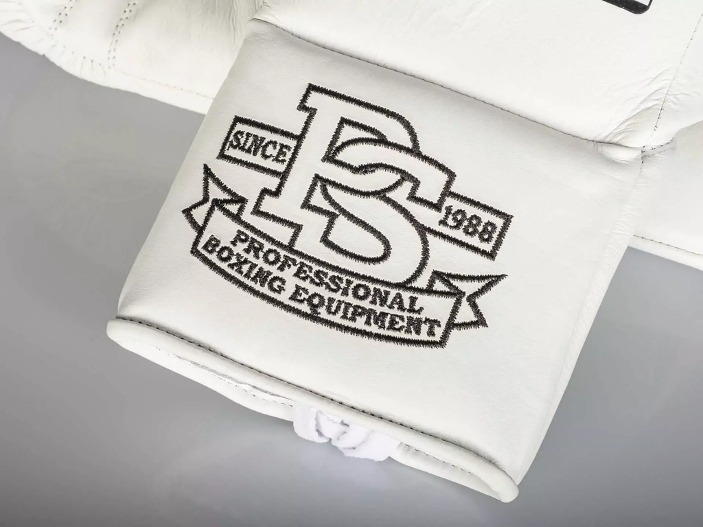 Paffen Sport Boxhandschuhe Pro Mexican Sparring mit Schnürung, Weiß