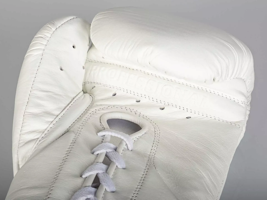 Paffen Sport Boxhandschuhe Pro Mexican Sparring mit Schnürung, Weiß