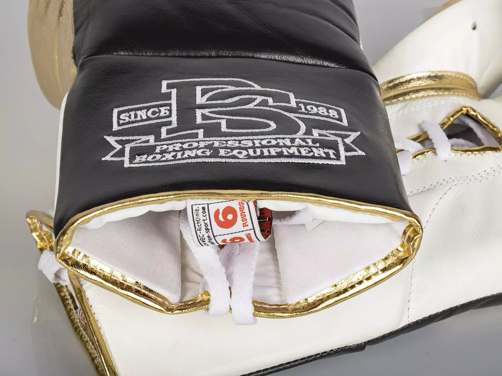 Paffen Sport Boxhandschuhe Pro Mexican TF Fight mit Schnürung, Schwarz-Gold