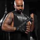 Hayabusa Boxbandagen Mayweather Stretch 4,5m Halbelastisch, Schwarz-Grau